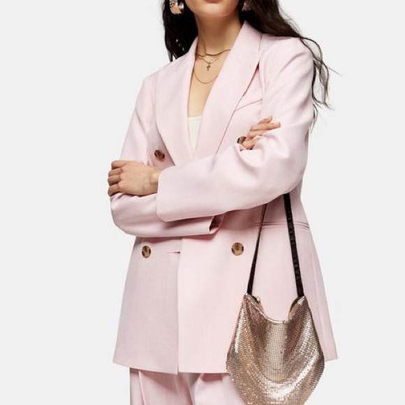 NWOT Topshop marl pink blazer US 10 - Picture 2 of 4